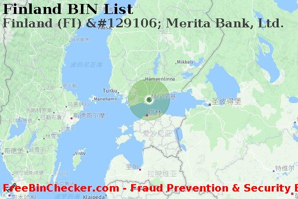 Finland Finland+%28FI%29+%26%23129106%3B+Merita+Bank%2C+Ltd. BIN列表
