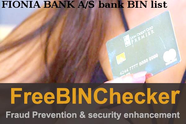 FIONIA BANK A/S قائمة BIN