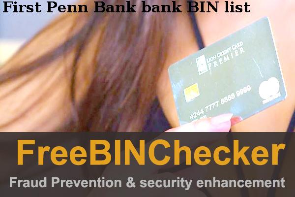First Penn Bank Список БИН