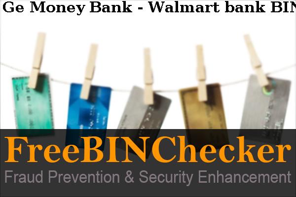 Ge Money Bank - Walmart BIN Lijst