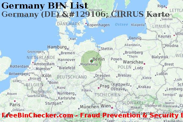 Germany Germany+%28DE%29+%26%23129106%3B+CIRRUS+Karte BIN-Liste