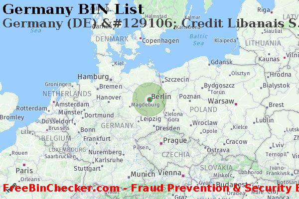 Germany Germany+%28DE%29+%26%23129106%3B+Credit+Libanais+S.a.l. BIN List