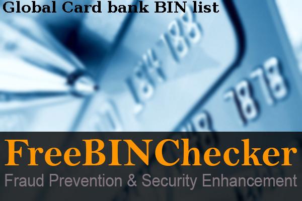 Global Card BIN Liste 