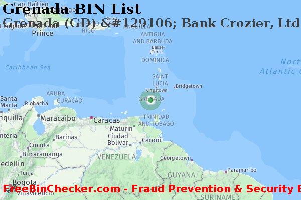 Grenada Grenada+%28GD%29+%26%23129106%3B+Bank+Crozier%2C+Ltd. Lista de BIN