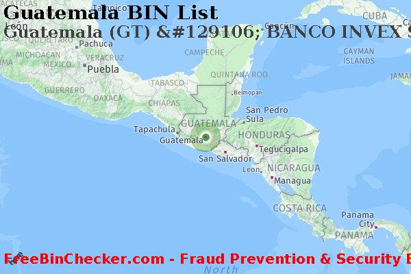 Guatemala Guatemala+%28GT%29+%26%23129106%3B+BANCO+INVEX+S.A.+INSTITUCION+DE+BANCA+MULTIPLE BIN List