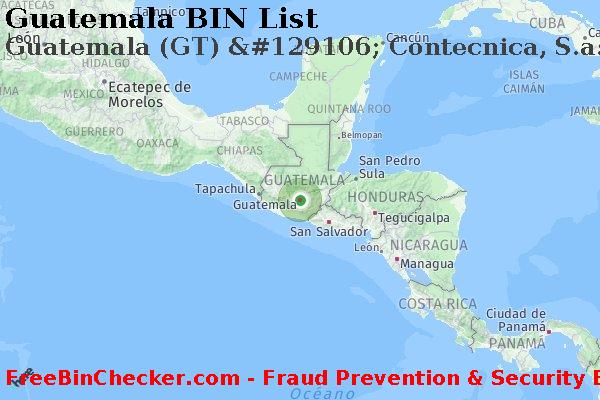 Guatemala Guatemala+%28GT%29+%26%23129106%3B+Contecnica%2C+S.a. Lista de BIN