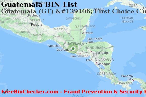 Guatemala Guatemala+%28GT%29+%26%23129106%3B+First+Choice+C.u. BIN Lijst