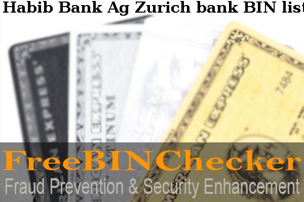 Habib Bank Ag Zurich BIN Liste 