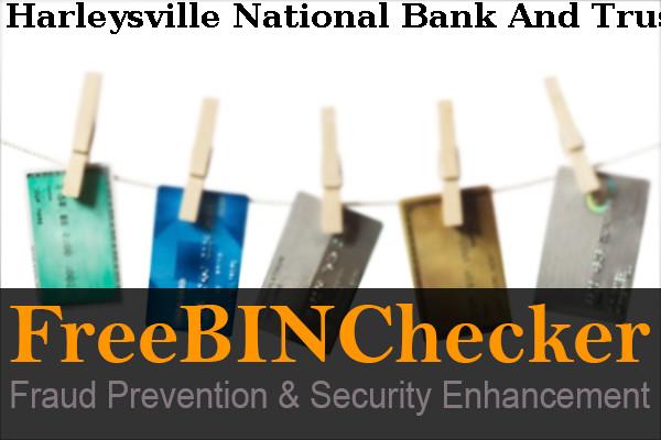 Harleysville National Bank And Trust Company BIN列表