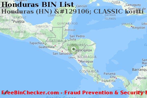 Honduras Honduras+%28HN%29+%26%23129106%3B+CLASSIC+kortti BIN List