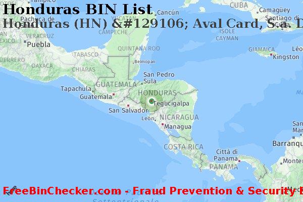 Honduras Honduras+%28HN%29+%26%23129106%3B+Aval+Card%2C+S.a.+De+C.v. Lista BIN