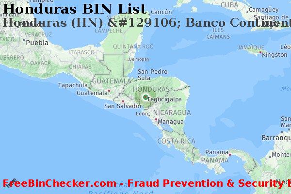 Honduras Honduras+%28HN%29+%26%23129106%3B+Banco+Continental%2C+S.a. BIN Liste 
