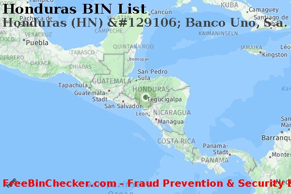 Honduras Honduras+%28HN%29+%26%23129106%3B+Banco+Uno%2C+S.a. BIN-Liste