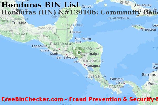 Honduras Honduras+%28HN%29+%26%23129106%3B+Community+Bancservice+Corporation%2C+Inc. BIN-Liste