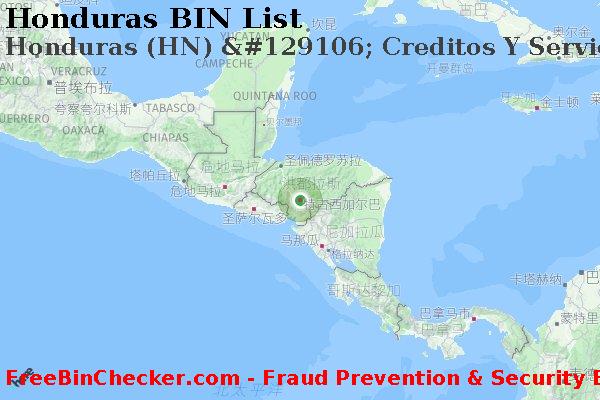 Honduras Honduras+%28HN%29+%26%23129106%3B+Creditos+Y+Servicios+S.a.+De+C.v.+%28creser%29 BIN列表