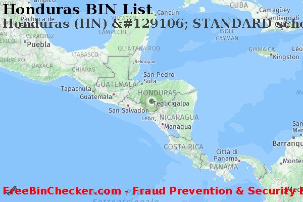 Honduras Honduras+%28HN%29+%26%23129106%3B+STANDARD+scheda Lista BIN