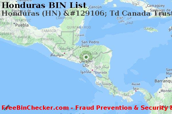 Honduras Honduras+%28HN%29+%26%23129106%3B+Td+Canada+Trust+Bank قائمة BIN