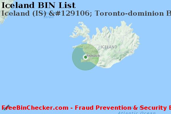 Iceland Iceland+%28IS%29+%26%23129106%3B+Toronto-dominion+Bank BIN Dhaftar