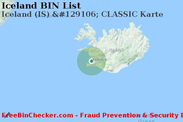 Iceland Iceland+%28IS%29+%26%23129106%3B+CLASSIC+Karte BIN-Liste