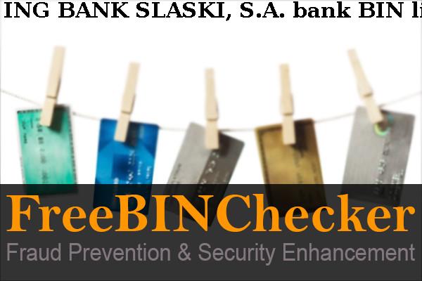 Ing Bank Slaski, S.a. قائمة BIN