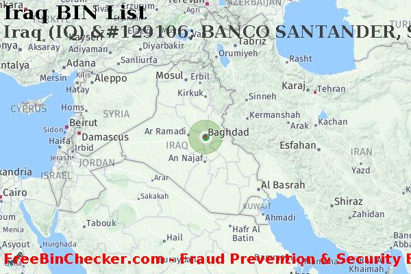 Iraq Iraq+%28IQ%29+%26%23129106%3B+BANCO+SANTANDER%2C+S.A. BIN List