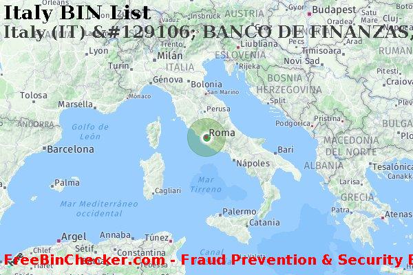Italy Italy+%28IT%29+%26%23129106%3B+BANCO+DE+FINANZAS%2C+S.A. Lista de BIN