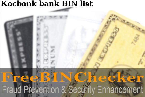 Kocbank BIN Lijst