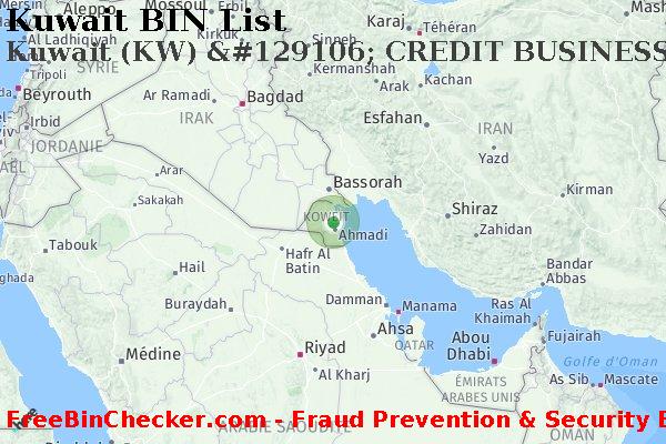 Kuwait Kuwait+%28KW%29+%26%23129106%3B+CREDIT+BUSINESS+PREPAID+carte BIN Liste 