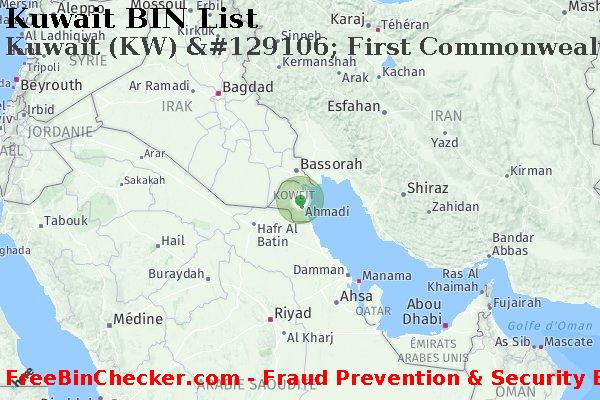 Kuwait Kuwait+%28KW%29+%26%23129106%3B+First+Commonwealth+Bank BIN Liste 