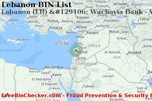 Lebanon Lebanon+%28LB%29+%26%23129106%3B+Wachovia+Bank+-+Wells+Fargo+Company BIN-Liste