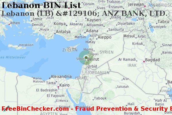 Lebanon Lebanon+%28LB%29+%26%23129106%3B+ANZ+BANK%2C+LTD. BIN-Liste