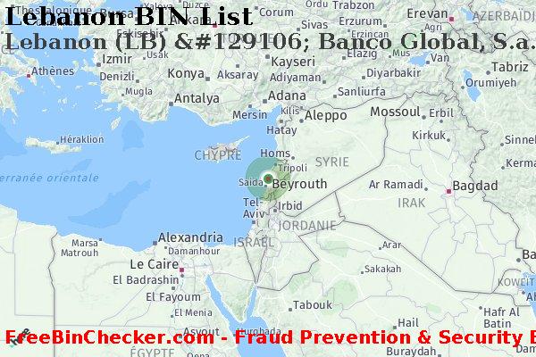 Lebanon Lebanon+%28LB%29+%26%23129106%3B+Banco+Global%2C+S.a. BIN Liste 
