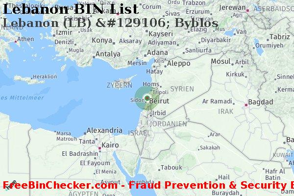 Lebanon Lebanon+%28LB%29+%26%23129106%3B+Byblos BIN-Liste