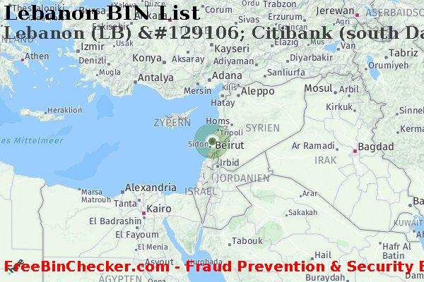 Lebanon Lebanon+%28LB%29+%26%23129106%3B+Citibank+%28south+Dakota%29%2C+N.a. BIN-Liste