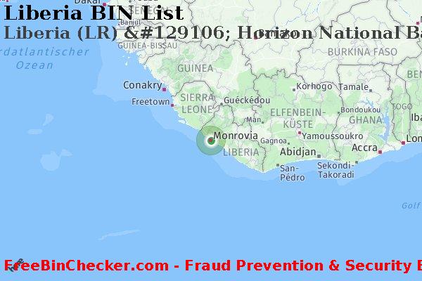 Liberia Liberia+%28LR%29+%26%23129106%3B+Horizon+National+Bank BIN-Liste