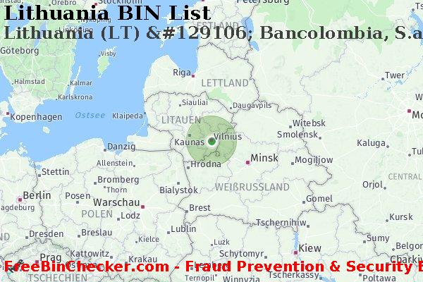 Lithuania Lithuania+%28LT%29+%26%23129106%3B+Bancolombia%2C+S.a. BIN-Liste