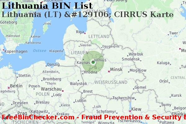 Lithuania Lithuania+%28LT%29+%26%23129106%3B+CIRRUS+Karte BIN-Liste