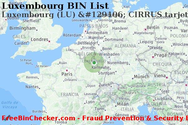 Luxembourg Luxembourg+%28LU%29+%26%23129106%3B+CIRRUS+tarjeta Lista de BIN