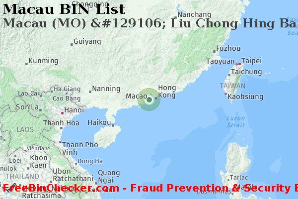 Macau Macau+%28MO%29+%26%23129106%3B+Liu+Chong+Hing+Bank%2C+Ltd. BIN Lijst