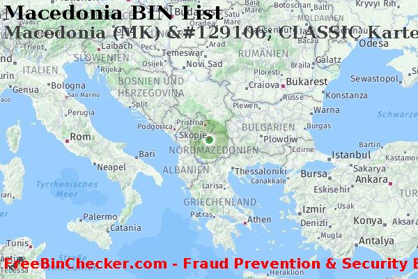 Macedonia Macedonia+%28MK%29+%26%23129106%3B+CLASSIC+Karte BIN-Liste