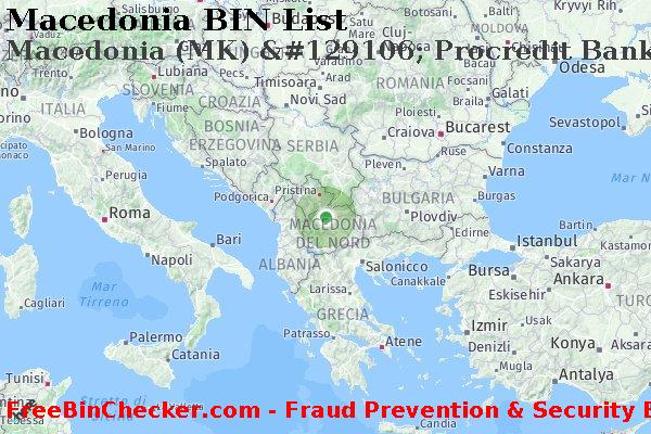 Macedonia Macedonia+%28MK%29+%26%23129106%3B+Procredit+Bank%2C+Inc. Lista BIN