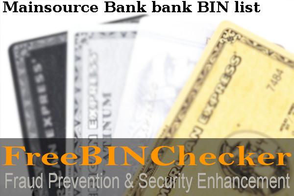 Mainsource Bank BIN Dhaftar