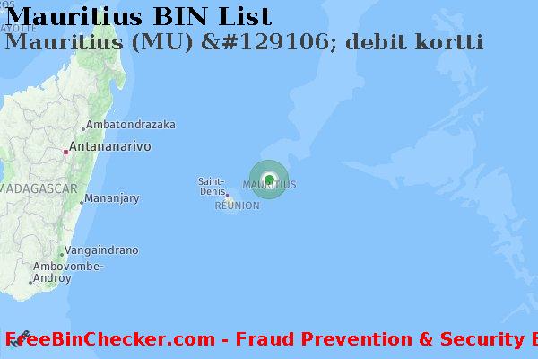 Mauritius Mauritius+%28MU%29+%26%23129106%3B+debit+kortti BIN List