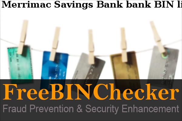 Merrimac Savings Bank BIN Liste 