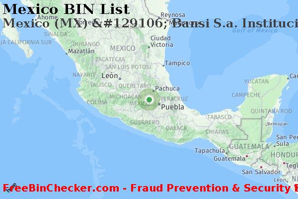 Mexico Mexico+%28MX%29+%26%23129106%3B+Bansi+S.a.+Institucion+De+Banca+Multiple बिन सूची