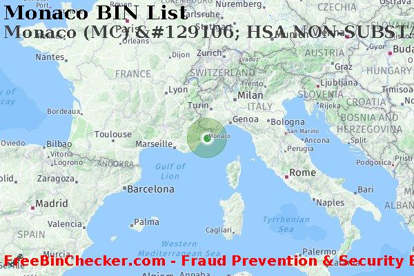 Monaco Monaco+%28MC%29+%26%23129106%3B+HSA+NON-SUBSTANTIATED+card BIN List