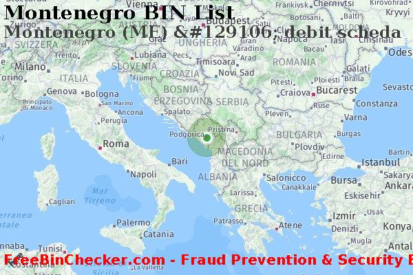 Montenegro Montenegro+%28ME%29+%26%23129106%3B+debit+scheda Lista BIN