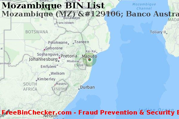 Mozambique Mozambique+%28MZ%29+%26%23129106%3B+Banco+Austral+Sarl BIN 목록