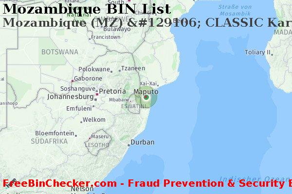 Mozambique Mozambique+%28MZ%29+%26%23129106%3B+CLASSIC+Karte BIN-Liste
