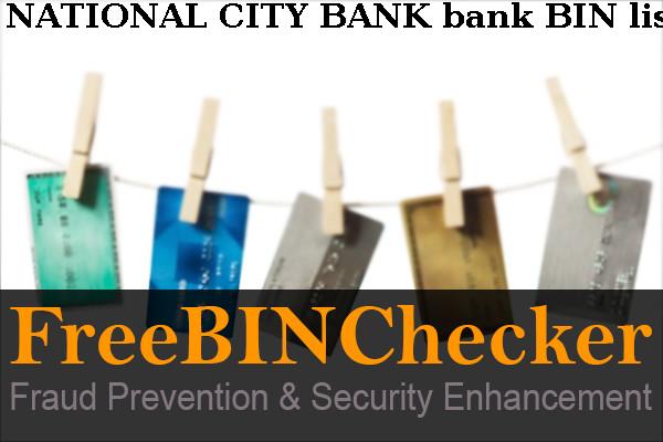 National City Bank Список БИН